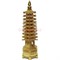 Пагода металлическая 13 см под золото - фото 119231