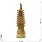 Пагода металлическая 13 см под золото - фото 119232