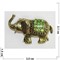 Брошка амулет Слон со стазами - фото 119707
