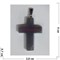 Крестик 4 см из серого агата - фото 121857