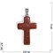 Крестик 4 см из коричневого авантюрина - фото 121859
