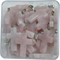 Крестик 4 см из розового кварца - фото 121881