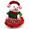 Игрушка музыкальная (AJ-308) Свинка в платье на 3 песни - фото 124749