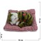 Кошечка малая спящая на подушке со звуком - фото 124764