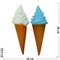 Сквиши «рожок мороженой большой» 6 шт/уп (вафельный стаканчик) - фото 124988