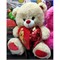Медведь с сердцем с пайетками 12 шт/уп мягкая игрушка - фото 128518