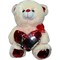 Медведь с сердцем с пайетками 12 шт/уп мягкая игрушка - фото 128521