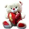 Медведь с сердцем с пайетками 12 шт/уп мягкая игрушка - фото 128522