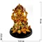 Ганеша под золото 16 см на подставке (полистоун) - фото 132863