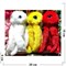 Брелок подвеска игрушка пушистая «осьминог» цвета в ассортименте - фото 133550