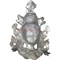 Маска металлическая Тара 19х13 см под серебро - фото 133988