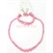 Набор 3в1 "Бусы, браслет, серьги" из розового коралла (прессовка на убывание) - фото 134768