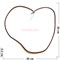 Шнурок для бижутерии 60 см коричневый толстый кожаный 100 шт/уп - фото 134815