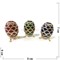 Яйца-шкатулки Фаберже (3193) металлическая со стразами 7 см высота - фото 135977