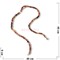Бусины агат круглые коричневые 6 мм для рукоделия на нитке 40 см - фото 136515