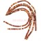 Бусины агат круглые коричневые 8 мм для рукоделия на нитке 40 см - фото 136516
