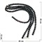 Бусины агат круглые черные 12 мм для рукоделия на нитке 40 см - фото 136529