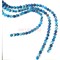 Бусины агат круглые голубые 10 мм для рукоделия на нитке 40 см - фото 136550