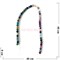 Бусины агат круглые цветные 8 мм для рукоделия на нитке 40 см - фото 136575