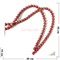Бусины серецит круглые красные 10 мм для рукоделия на нитке 40 см - фото 136591