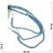 Бусины голубой кварц круглые 6 мм для рукоделия на нитке 40 см - фото 136595