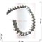 Бусины кахолонг круглые белые 12 мм для рукоделия на нитке 40 см - фото 136636