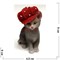 Кошка (K20) с шляпой из керамики - фото 137499