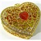 Металлическая шкатулка (4887) «Сердце» со стразами - фото 138052