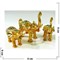 Металлическая шкатулка (2591) набор из 3 слонов со стразами - фото 138066