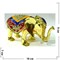 Металлическая шкатулка (3395) «Слон» со стразами - фото 138099
