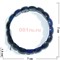 Браслет из синего лазурита прямоугольный округлый - фото 138640