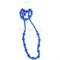 Набор из бус, браслета и сережек голубые 12 шт/уп - фото 138855