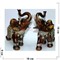 Фигурка из полистоуна светло-коричневая «Слон» 16 см - фото 139568
