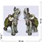 Фигурка серебристая из полистоуна «Слон» 22 см - фото 139576