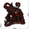 Фигурка коричневая из полистоуна «Слон» на подставке 19 см - фото 139580