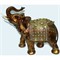 Фигурка коричневая из полистоуна «Слон» 30 см - фото 139585