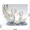 Фигурка фарфоровая «Лебеди» белые 10 см - фото 139689