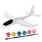 Самолет из пенопласта белый с красками для раскрашивания - фото 139963