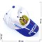 Кепка-бейсболка Россия бело-синяя с гербом 12 шт/уп - фото 140276