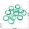 Кольцо из зеленого агата разные размеры в ассортименте - фото 141013
