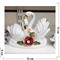 Фигурка фарфоровая «Лебеди»с красной розой 12 см - фото 144194