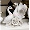 Фигурка фарфоровая «Лебеди 12 см» белые с 2 розами - фото 144195