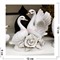 Фигурка фарфоровая «Лебеди 12 см» белые с 2 розами - фото 144196
