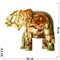 Слон из оникса 16 см высота (8 дюймов) с загнутым хоботом - фото 147102