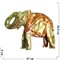 Слон из оникса 20 см высота (10 дюймов) с загнутым хоботом - фото 147106