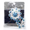Брошь металлическая (BR-488K) Голубой цветок 12 шт/уп - фото 150432