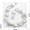 Нитка бусин 44 см из белого кахолонга 16 камней - фото 151588