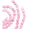 Нитка бусин из розового коралла круглые 28 бусин - фото 151690