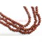 Нитка бусин рондель из коричневого авантюрина 100 шт - фото 152307