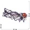 Бусы из аметиста с цветком из сердолика - фото 152940